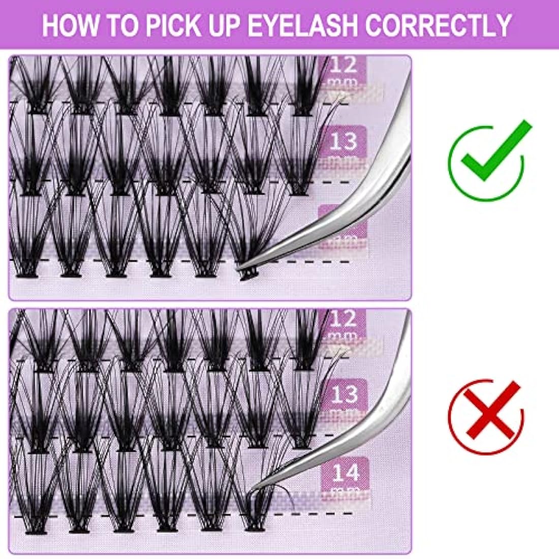 Cluster Eyelash 240pcs 40D 0.07 D Curl 9mm Cluster Eyelashes Extensions, Soft Individual Lashes Natural False Eyelashes Clusters DIY Eyelash Extension At Home (9mm, 40D-D-0.07)