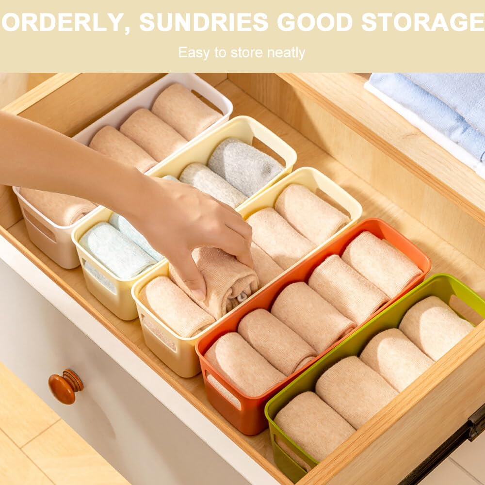 GmeDhc 4 Pack Plastic Storage Box, Storage Basket