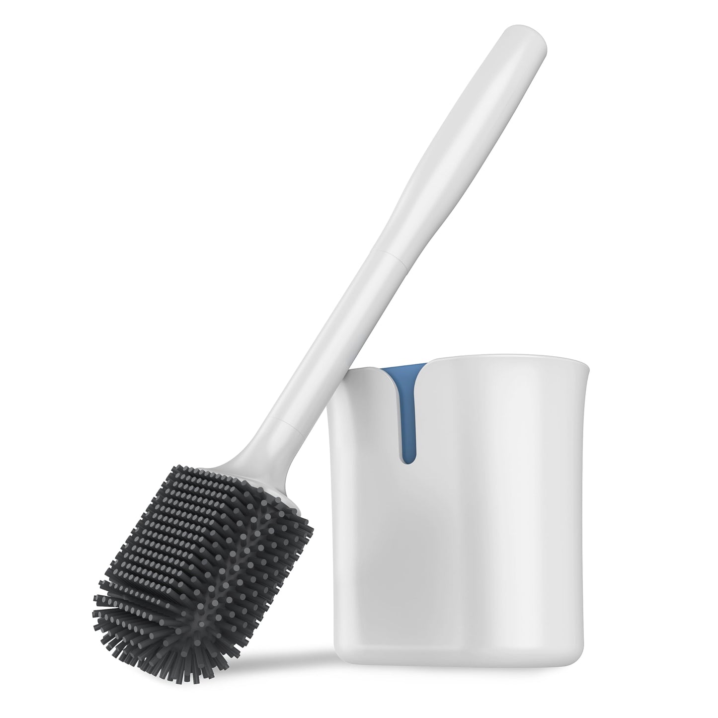 MR.SIGA Toilet Bowl Brush and Holder, Toilet Brush with Durable and Flexible TPR Bristles, Wall Mounted Toilet Brush Cleaner for Bathroom Cleaning
