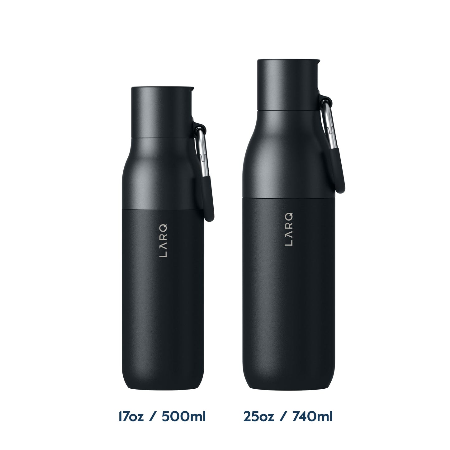 LARQ Bottle Flip Top 17oz - Insulated Stainless Steel Water Bottle with Straw | BPA Free | Reusable Water Bottle for Sports, Gym, and Travel | Keep