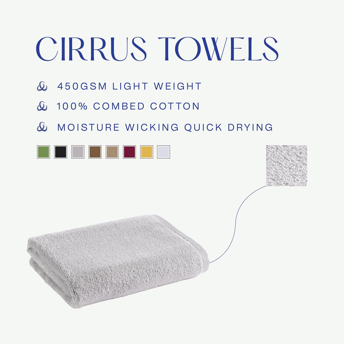 Christy Cirrus Bath Sheets Set | 4 Pieces | 2 Hand 2 Bath Sheets | Super Soft and Fluffy | Quick Dry | Lightweight Bathroom Shower Towels