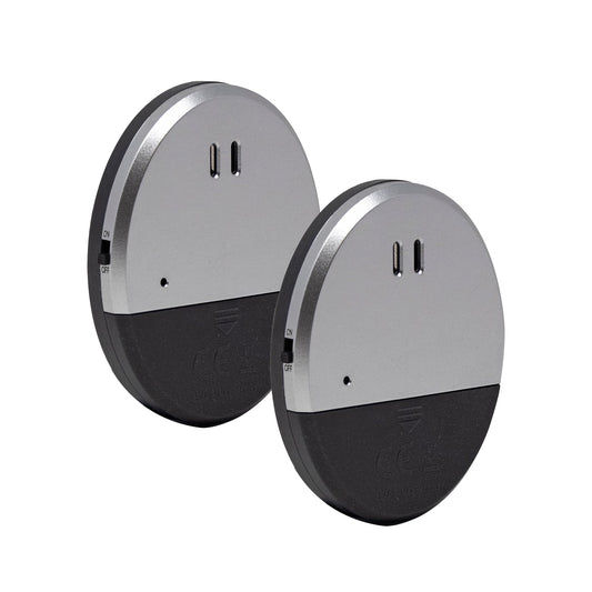 Defender Ultra Slim Vibration Alarm 2 Pack - Window Alert Alarm Sensor Smash Glass Siren 130dB - Police Accredited