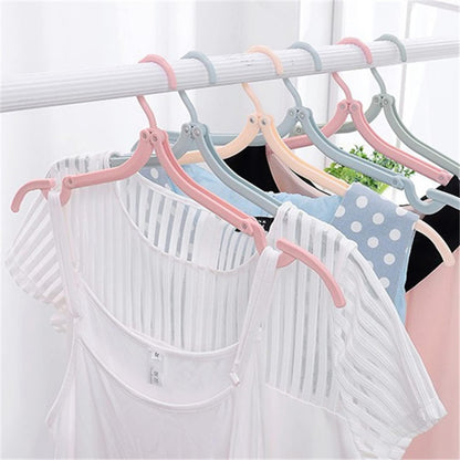 20pcs Folding Clothes Hangers, 4 Colors Travel Hangers Foldable
