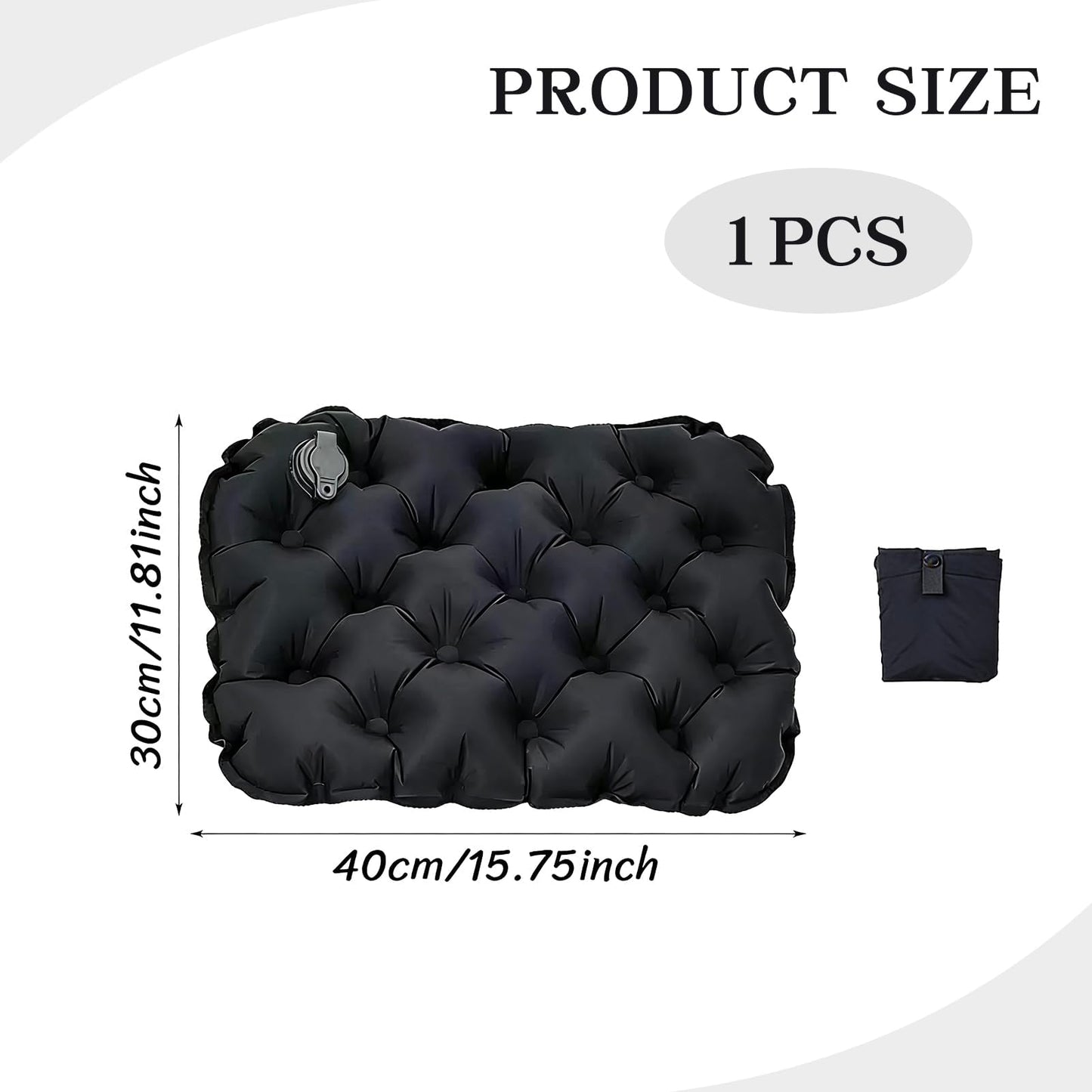 Heyung Inflatable Seat Cushion,Inflatable Air Seat Cushion with Nano Anti-Slip Technology,Portable Travel Seat Cushion for Camping Hiking Airplane