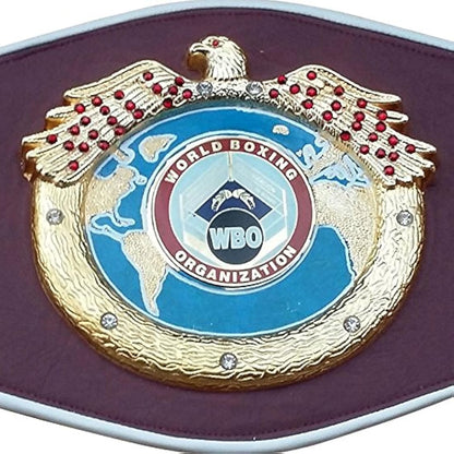 WBO Boxing Replica Championship Belt Metal Plates Adult Premium Quality Leather