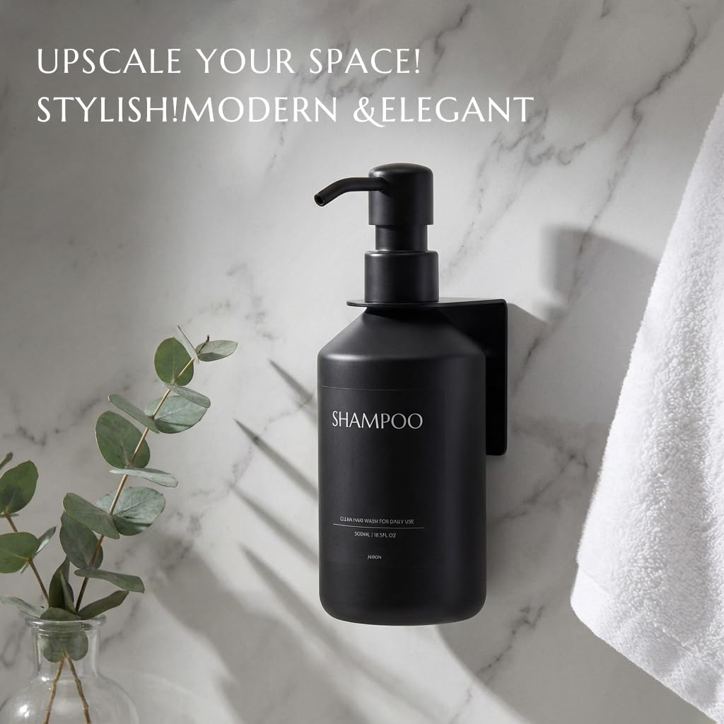 Janxin Wall Mounted Shower Dispenser, 500ml Single Plastic Soap Dispenser