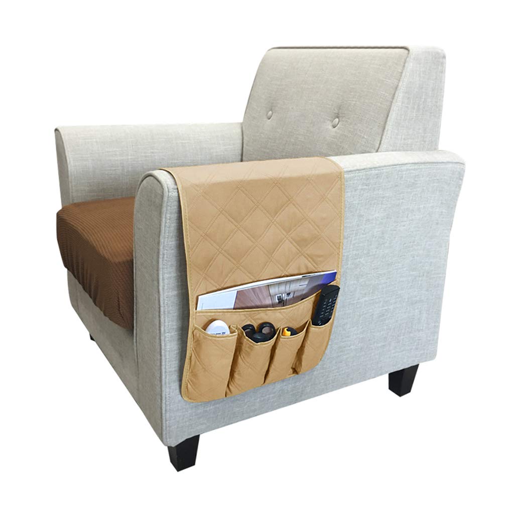 FakeFace Sofa Arm Rest Organiser Hanging Sofa Caddy Storage Pocket Bag TV Remote Control Holder with 5 Pockets Armchairs Couch Organiser Phone Holder