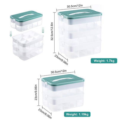 WinHUb 2 Layer Stackable Storage Organizer Box, Adjustable Small Parts Case