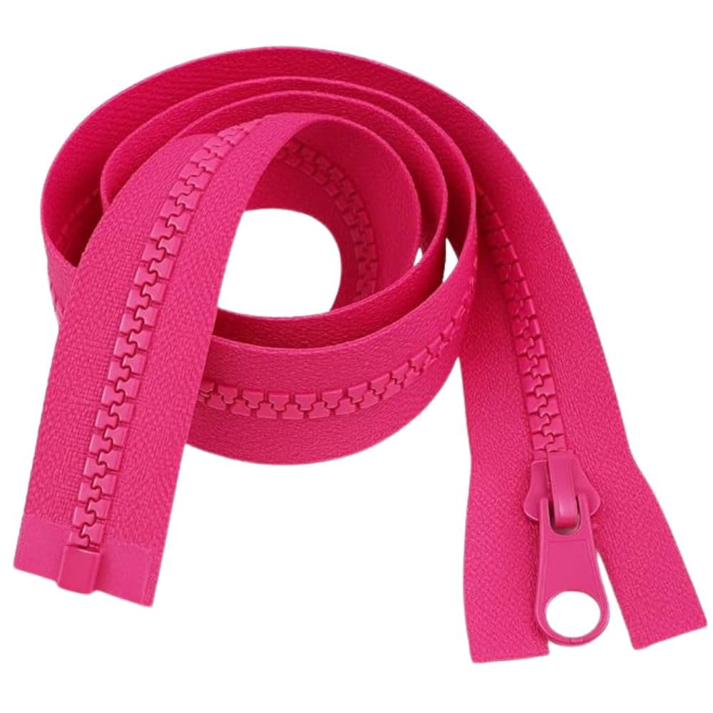 20" (51cm) Cerise Chunky Zip - Heavy-Duty Open-Ended Separating
