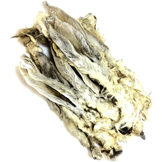 *Premium* Rabbit Ears with Fur 1kg Natural Dog Treats Chews Hypoallergenic Hair LOD3