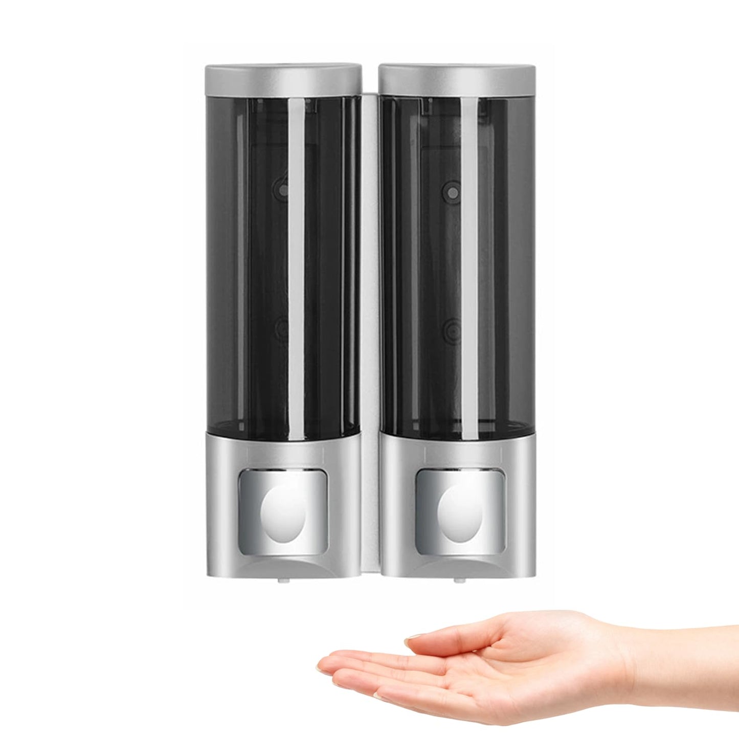 Double 250ML Soap Dispenser - Easy to Refill,Bathroom Wall Mounted Shower Gel Dispenser,Soap Dispenser Bathroom for Home Hotel Restaurant,Dispenser