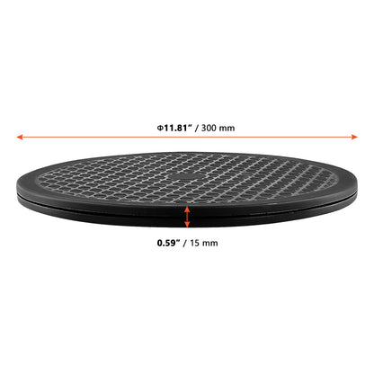 SINJEUN 4 PCS 12 Inch 360° Rotating Swivel Stand, Black Turntable Display, Lazy Susan for Plants Models Handicraft