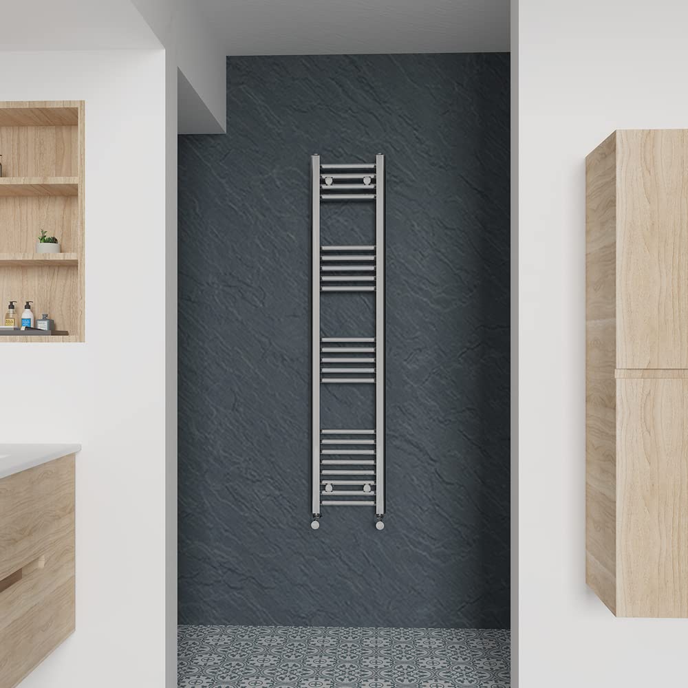 Warmehaus Straight Heated Towel Rail Chrome Radiator 1400x300mm