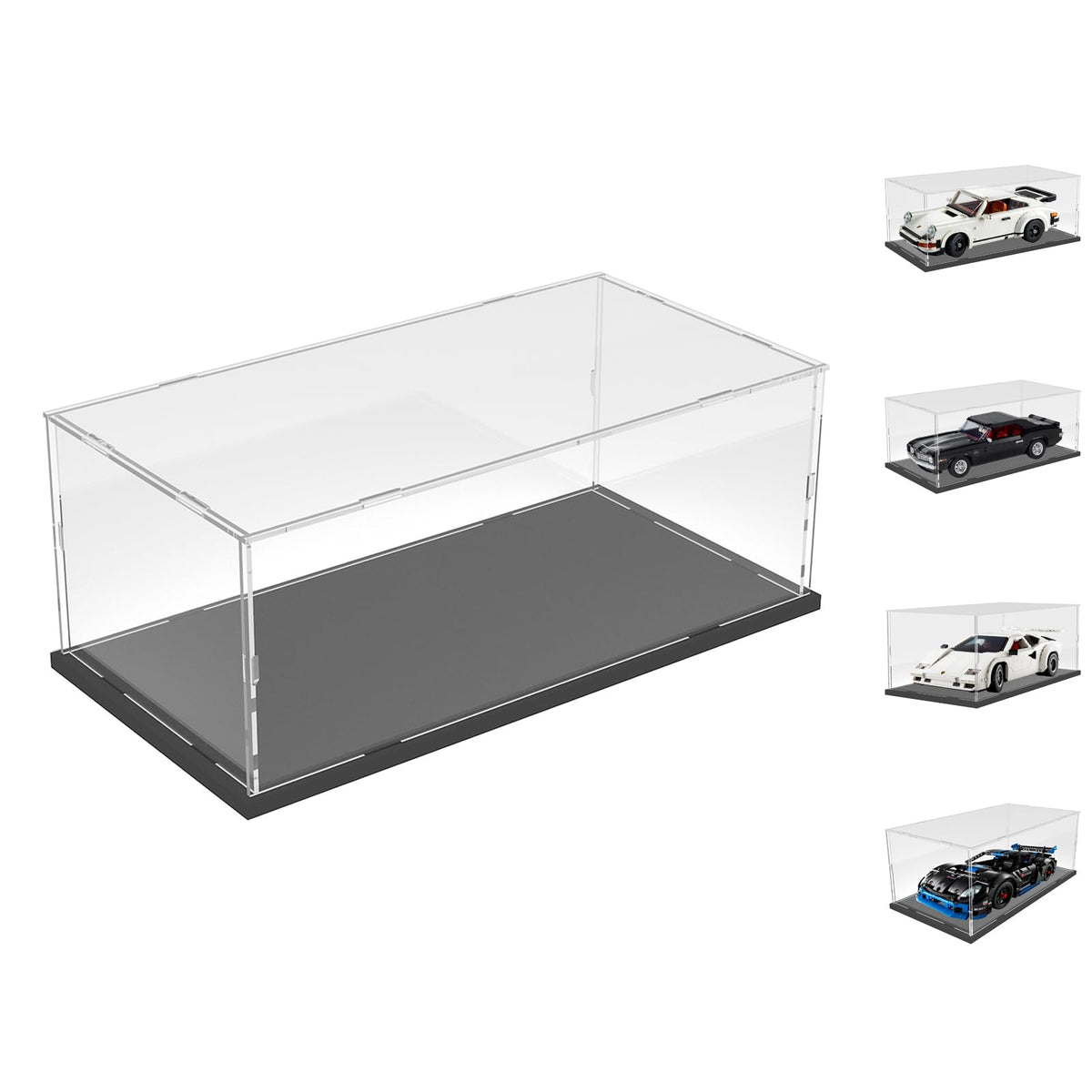 Nynelly Acrylic Display Case for Lego Cars Model Cars for Lego Mustang 10265 Porsche 911 10295 10304 10337 10353 42176