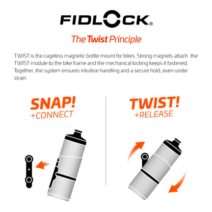Fidlock Twist Bottle Set 800 + Bike Base Transparent Black