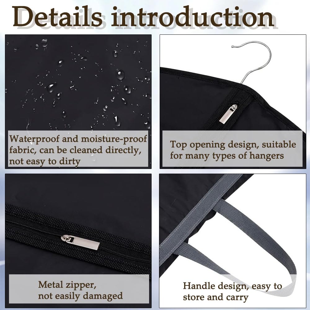Clothes Bags Suit Bag Protector, 180x60 CM Covers Long Translucent Foldable Washable Cover