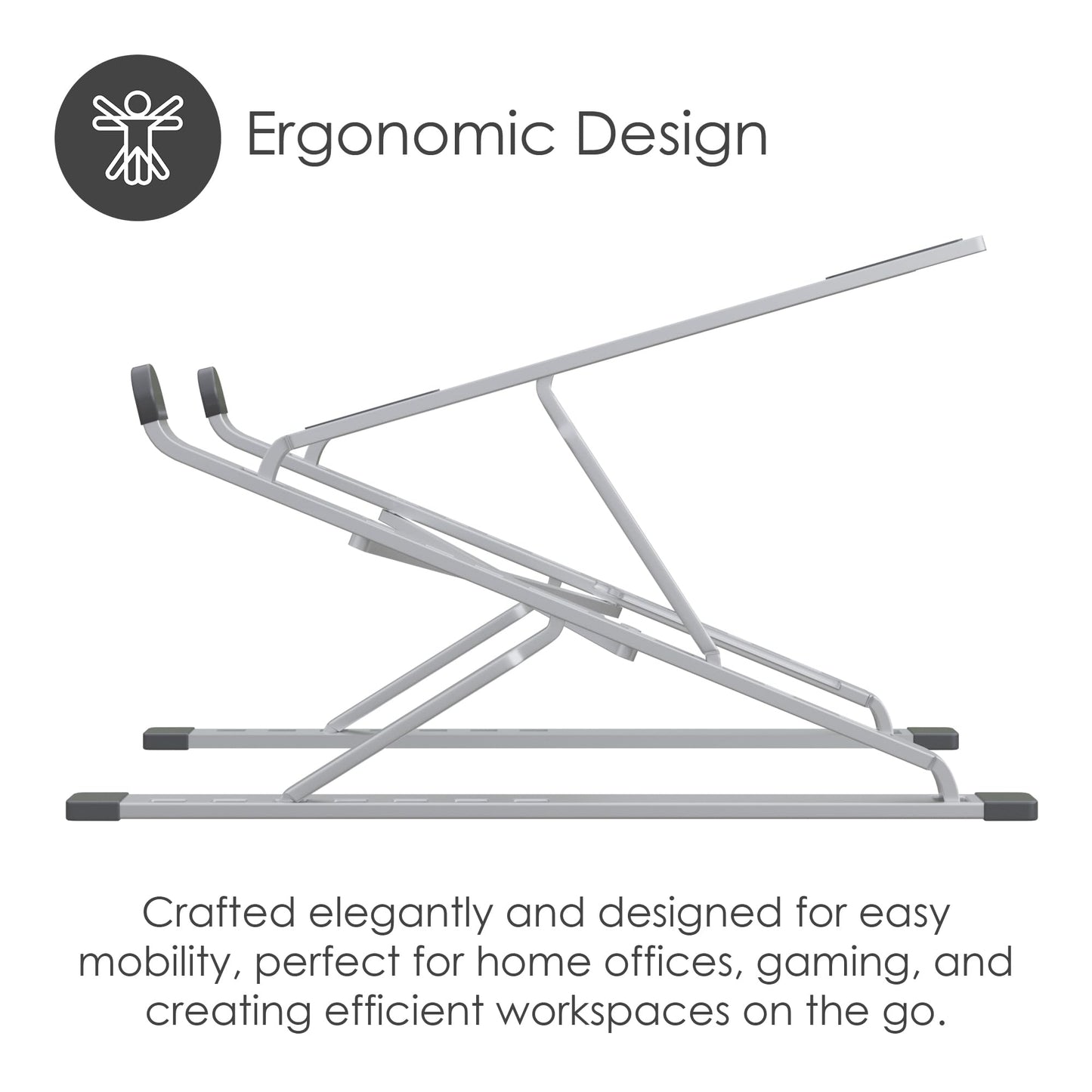 Desire2 Foldable X Plus, Height-Adjustable Notebook and Computer Stand, Aluminium Alloy Stand, Stylish Home Office Accessory, Tablet and Laptop Holder