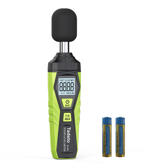 Decibel Meter, Tadeto Digital Sound Level Portable Decibel Meter 30dB to 130dB with LCD Display A/C Weighted for Home Factories