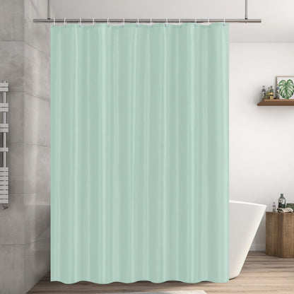 LUKDUNG 200 x 200 cm Polyester Textile Shower Curtain Anti-Mould for Bathroom, Curtain for Bathtub Shower Made of Fabric Waterproof Washable Shower