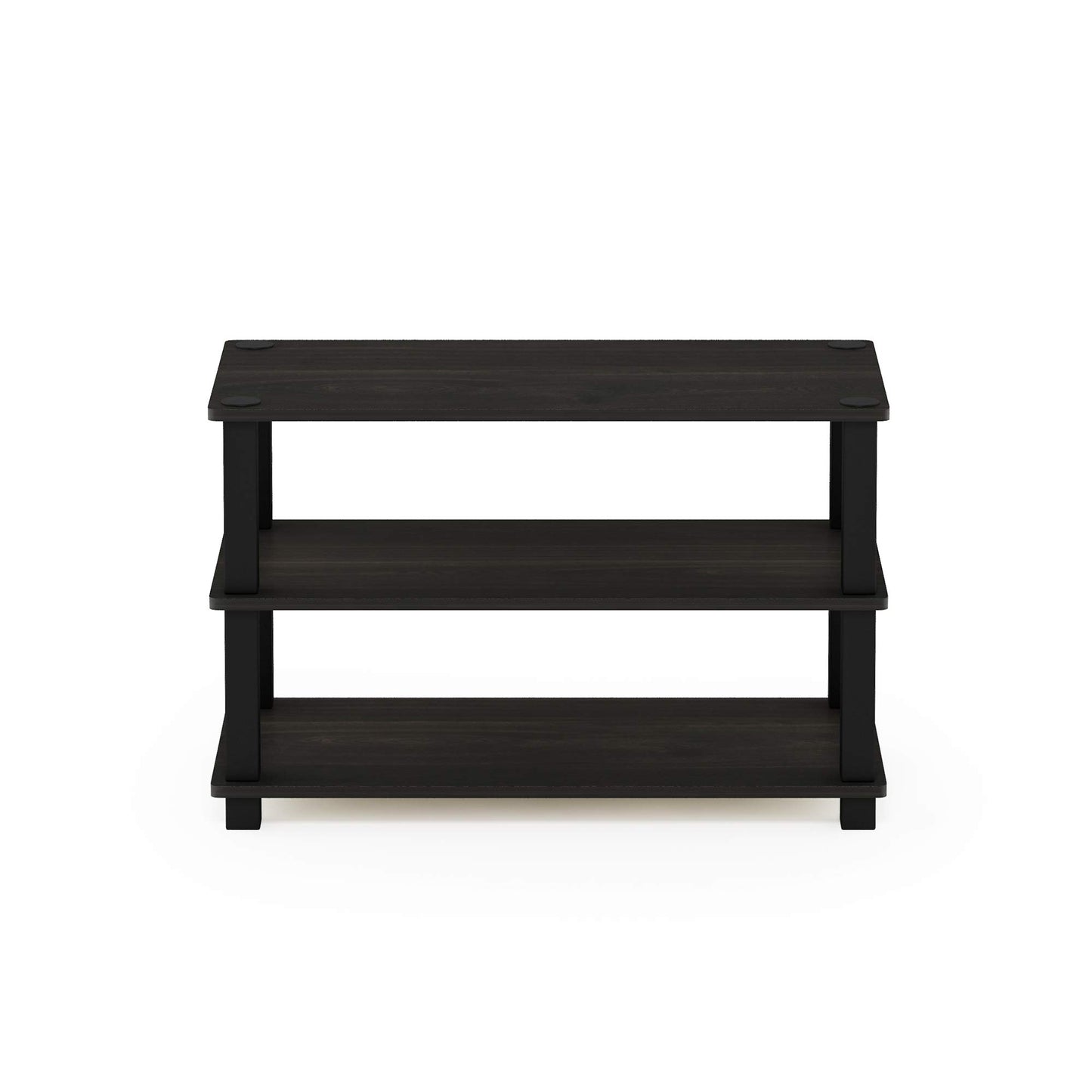 Furinno TURN-S-TUBE Shoe Rack, 3-Tier Shoe Organizer, Shoe Storage, 11.6 x 23.6 x 22.2, for Closet Entryway, Office, Garage, Espresso/Black