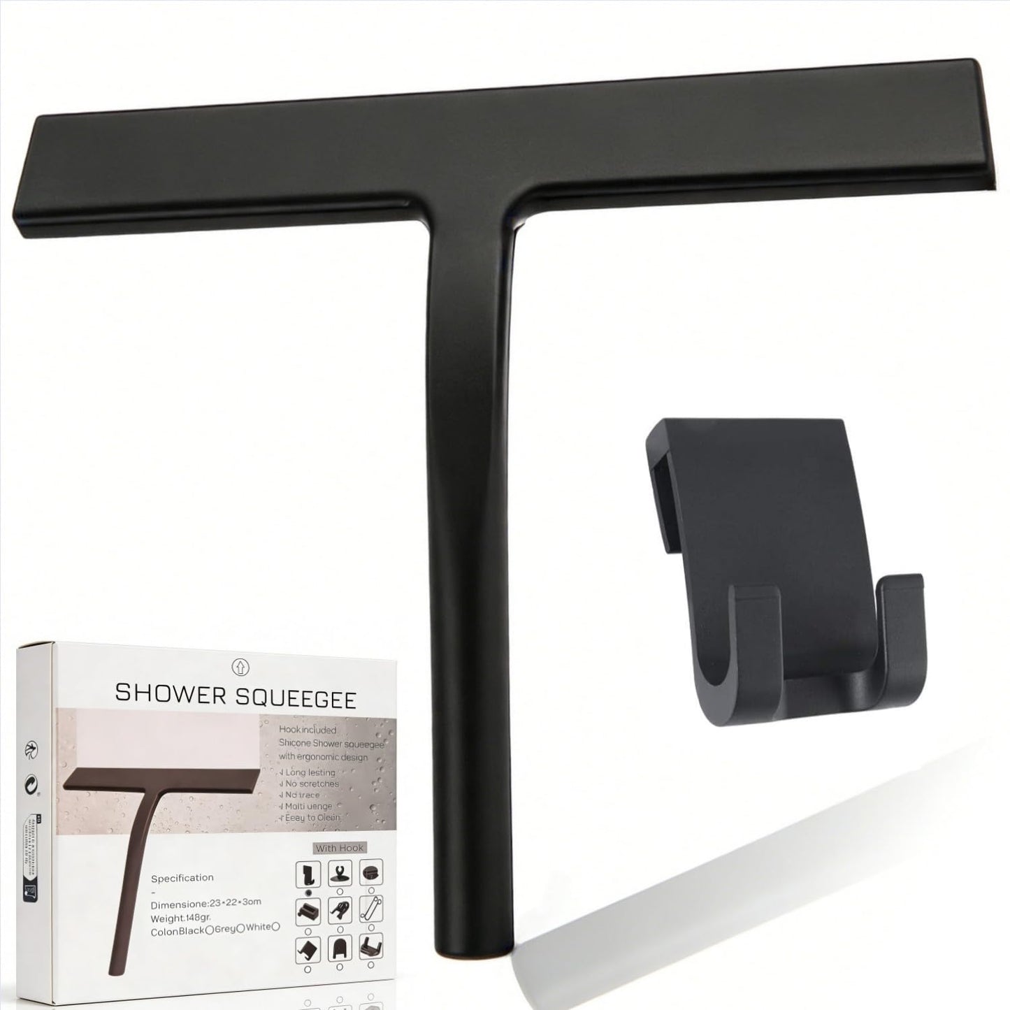Shower Squeegee 23 cm with Holder
