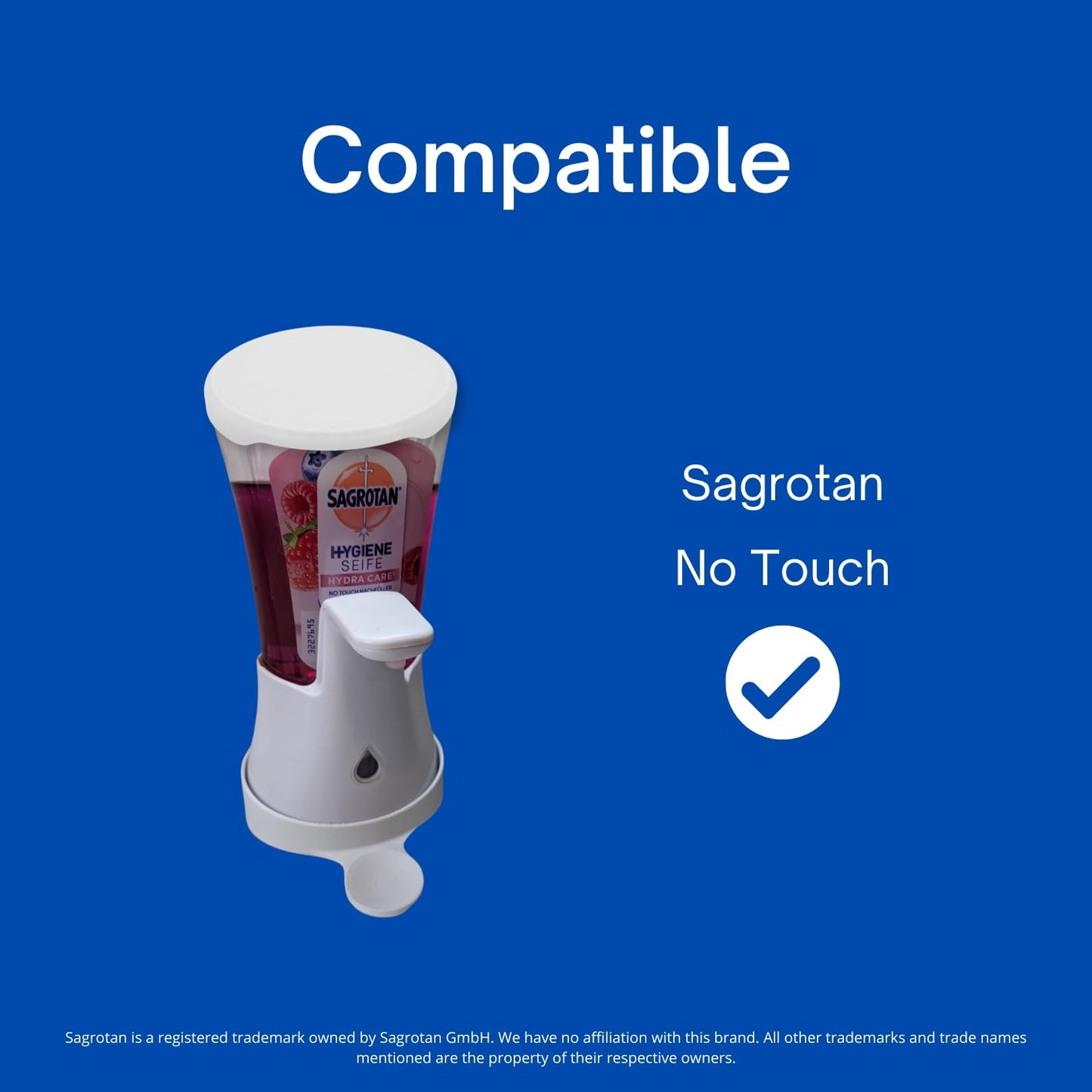 Protective Lid for Sagrotan No Touch Soap Dispenser - Closure Cap Replacement Maintenance Refill Color Selection Cover (White)
