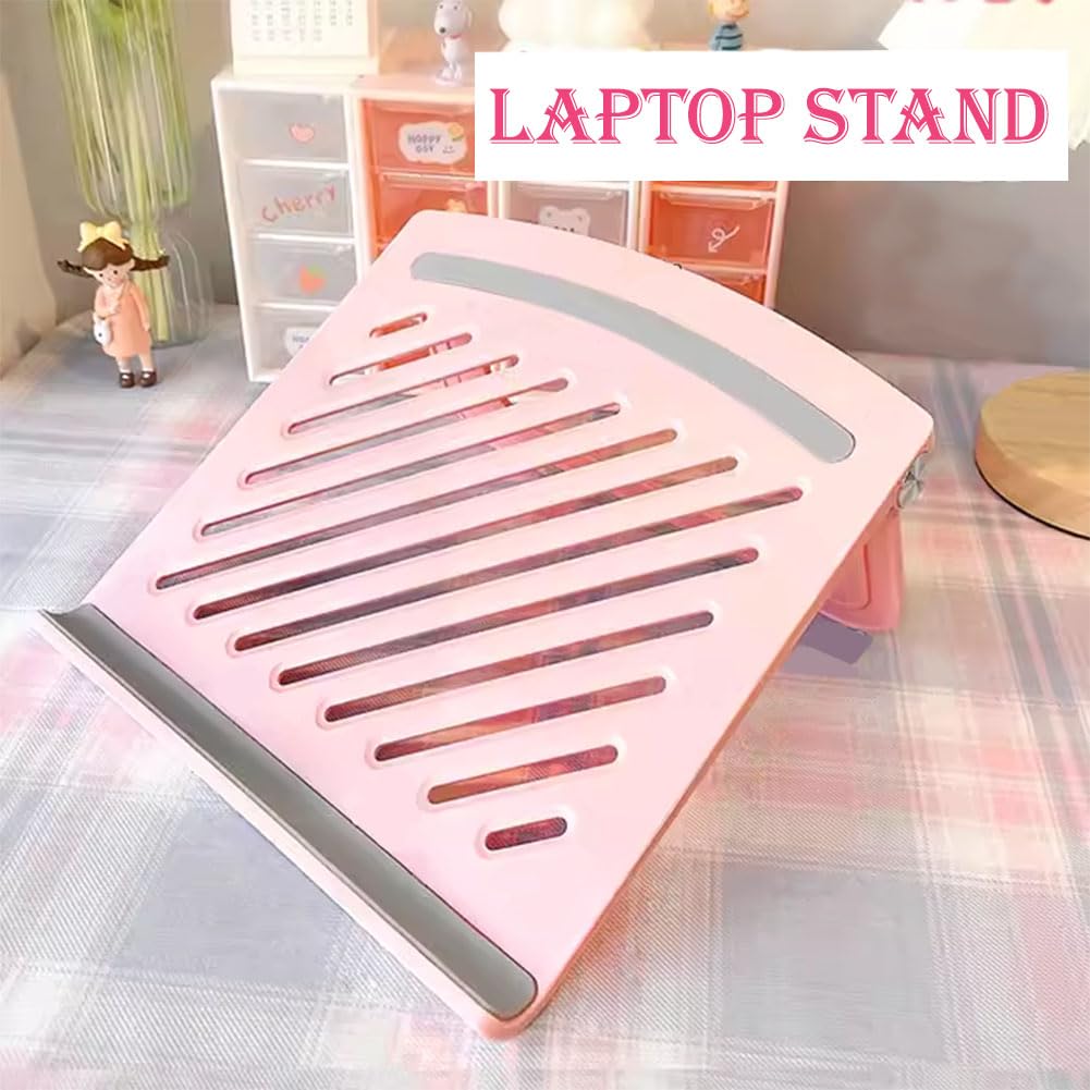 Laptop Stand, Stable Notebook Holder for Desk Voiceless Foldable Computer