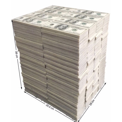 Kare Design Stool Dollar, multicoloured, polyresin, small stool with money design, 38x30,5x26,5cm H/W/D, Beige