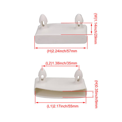 Mxfans 30 x White Inner Length 55mm Plastic Bed Slat End Caps Holders Accessories
