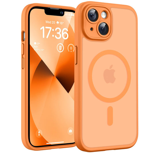 TOCOL for iPhone 13 Case, Fit for MagSafe, Upgraded Full Camera Protection, 14FT Military Grade Shockproof Magnetic Thin Slim Frosted Translucent