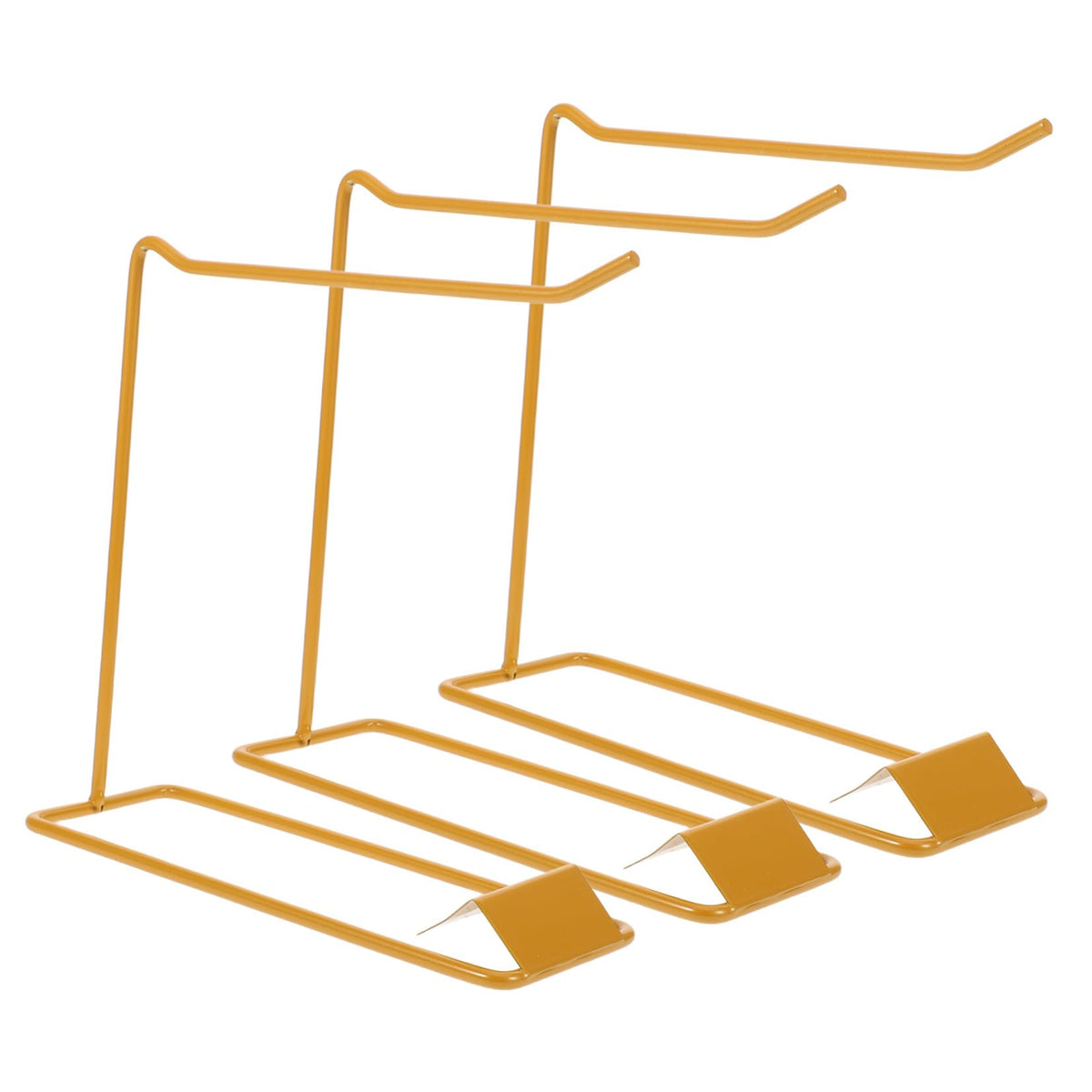LIFKOME Nail Art Display Stand 3Pcs Metal Nail Color Chart Holder Goldtone Polish Sample Rack for Gel Polish Manicure Salon Use