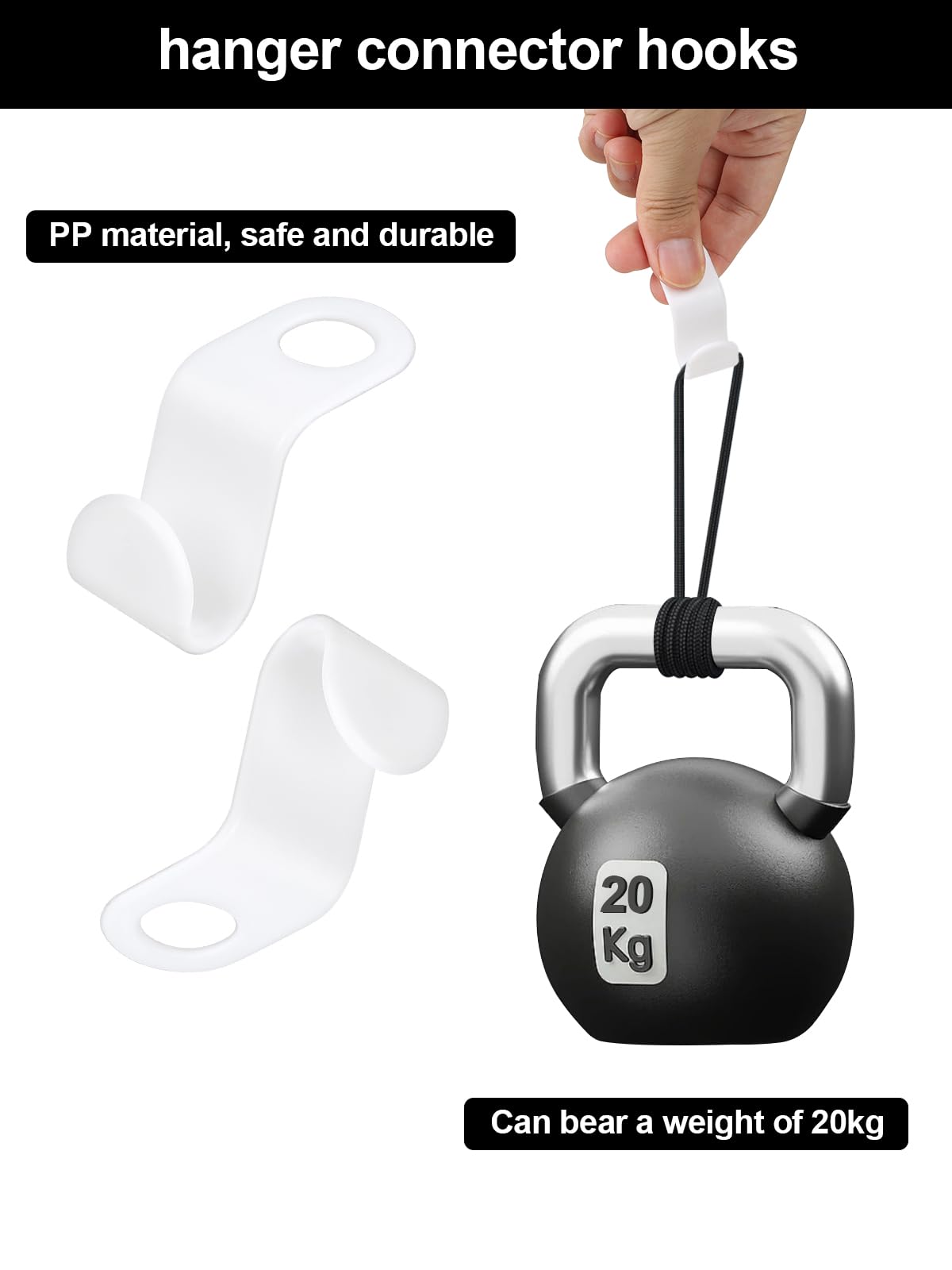 Sheryl&Rain 60Pcs Clothes Hanger Connector Hooks, Space Saving Hanger for Closet Organiser