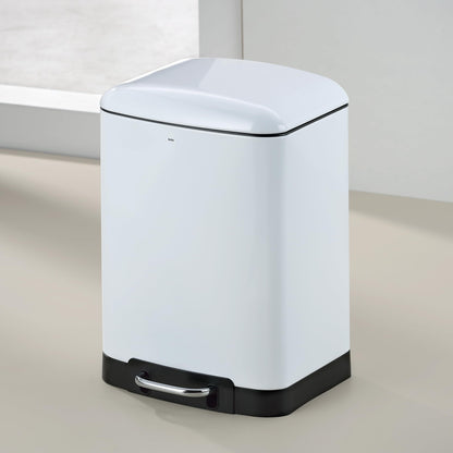 Kela "Davino Cosmetic Bin, Stainless-Steel, White, 30 x 15 x 10 cm