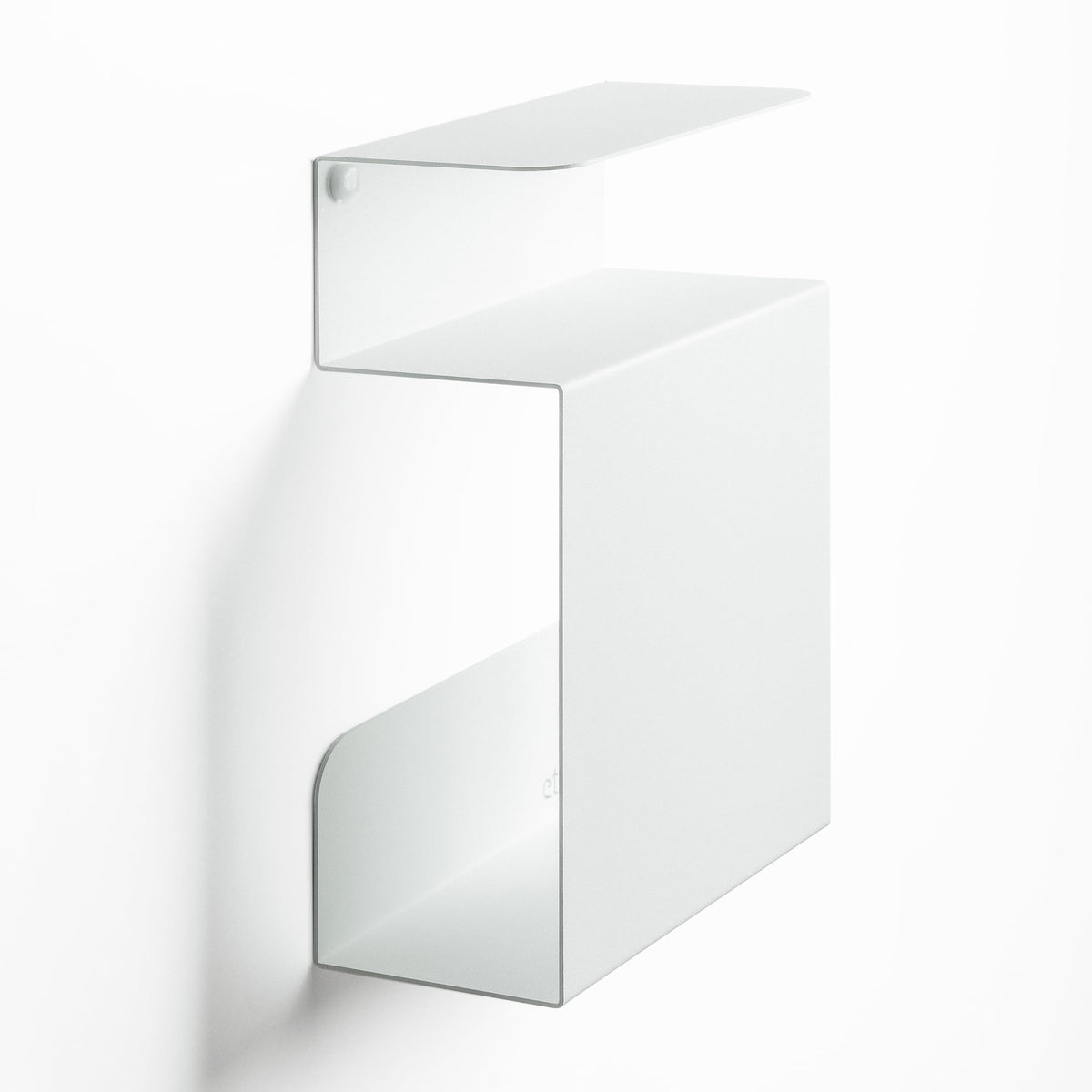 etterr | Bedside Cabinet | 100% Steel | Made in Europe | White Bed Side Table | Floating, Narrow