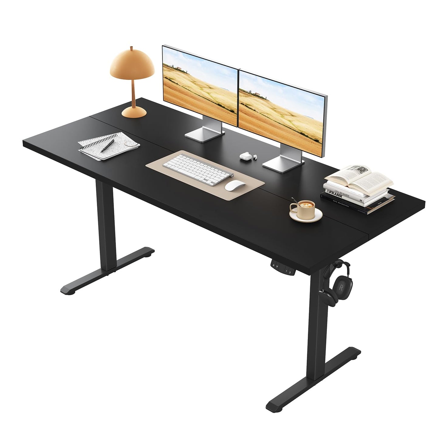 Klicelor Electric Standing Desk, 2 Memory Buttons for stand & sit, 100x60