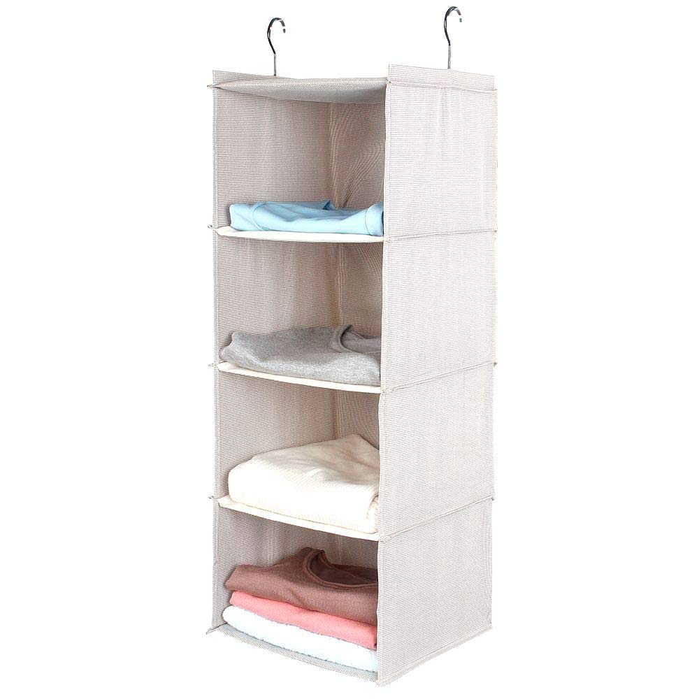 BrilliantJo Hanging Closet Organizer for Clothes Sweaters Advanced cloth 4 shelves Hanging Wardrobe Storage Shelves