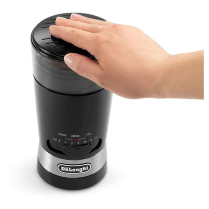 De'Longhi KG210 Electric Coffee Grinder, Stainless Steel, Black
