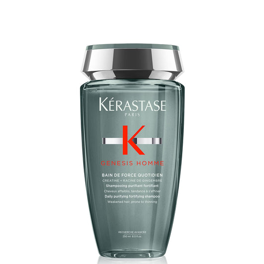 K?rastase Genesis Homme Men?s Shampoo, Daily Purifying Fortifying Shampoo, Re-energising for Scalp & Facial Hair, Bain de Force Quotidien, 250 ml