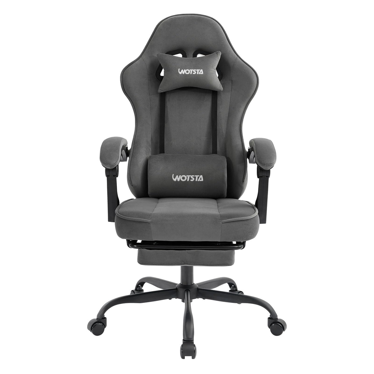 WOTSTA Gaming Chair for Adults, Ergonomic Gaming Chair with Footrest, Lumbar Support and Headrest, Adjustable Height computer chairs gaming