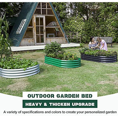 Land Guard Green Raised Bed, 6×3 ft Elevated Planter Box, Raised Beds for Gardening Vegetables（Green）…