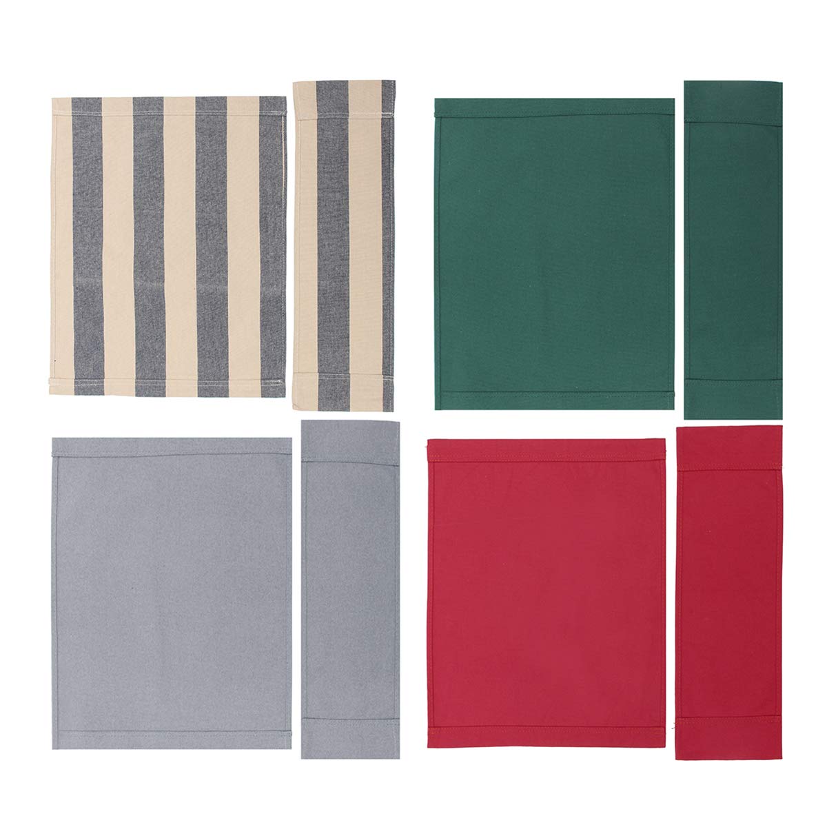 Tutoy 4 Color Directors Chairs Replacement Canvas Seat Stool Casual Back Cover Sheet Kit - Grey