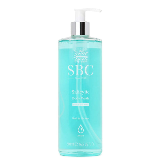 SBC Skincare Salicylic Body Wash 500ml, Cleansing Shower Gel For Oily Skin, Vegan Friendly Body Wash For Men And Women, Salicylic Acid Body Cleanser