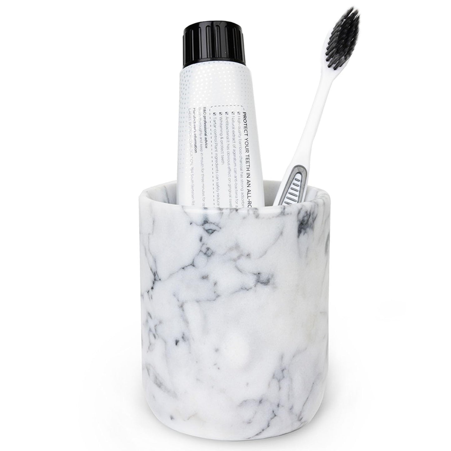 SIPARUI Marble Toothbrush Holder,Bathroom Toothbrush Cup Toothpaste Holder,Toothbrush Storage,Travel Camping Portable Reusable Storage Cups,Sturdy