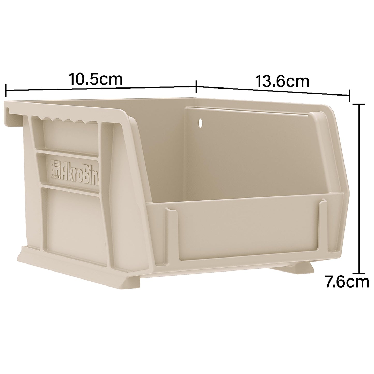 Akro-Mils 30210 AkroBins Plastic Storage Bins, Space-Saving Stackable Bins for Garage, Pantry, Craft Organization, 13.7 cm x 10.5 cm x 7.6 cm, Clear