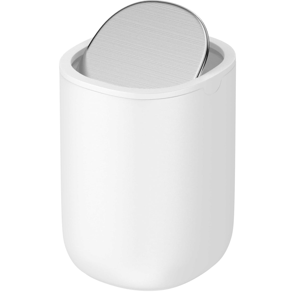 EverGrove Mini Table Bin,Desktop Trash Can Arctic White, 1.5, Litres