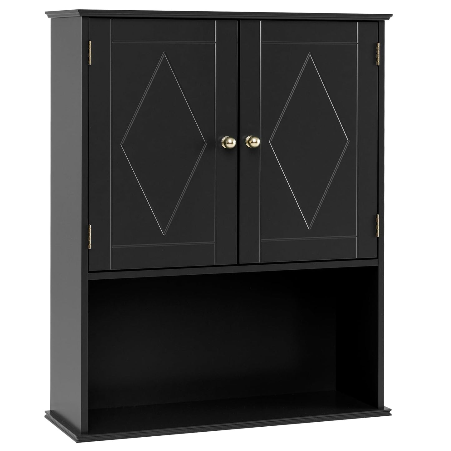 RELAX4LIFE Bathroom Cabinet Wall Mounted, Modern Bathroom Wall Cabinet with 2 Doors and Adjustable Shelves