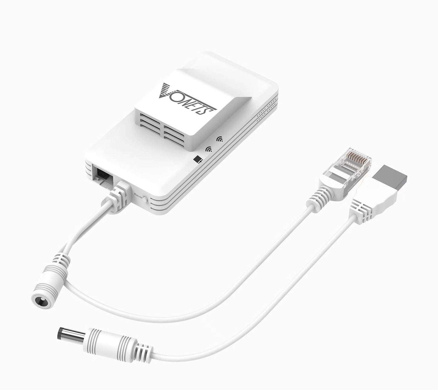 Vonets VAP11S-D232 2.4G/5GHz Mini WiFi Bridge/Wireless Repeater/WiFi to Wired Converter Industrial with 2 RJ45 Ethernet Ports and 2 External Antennas,