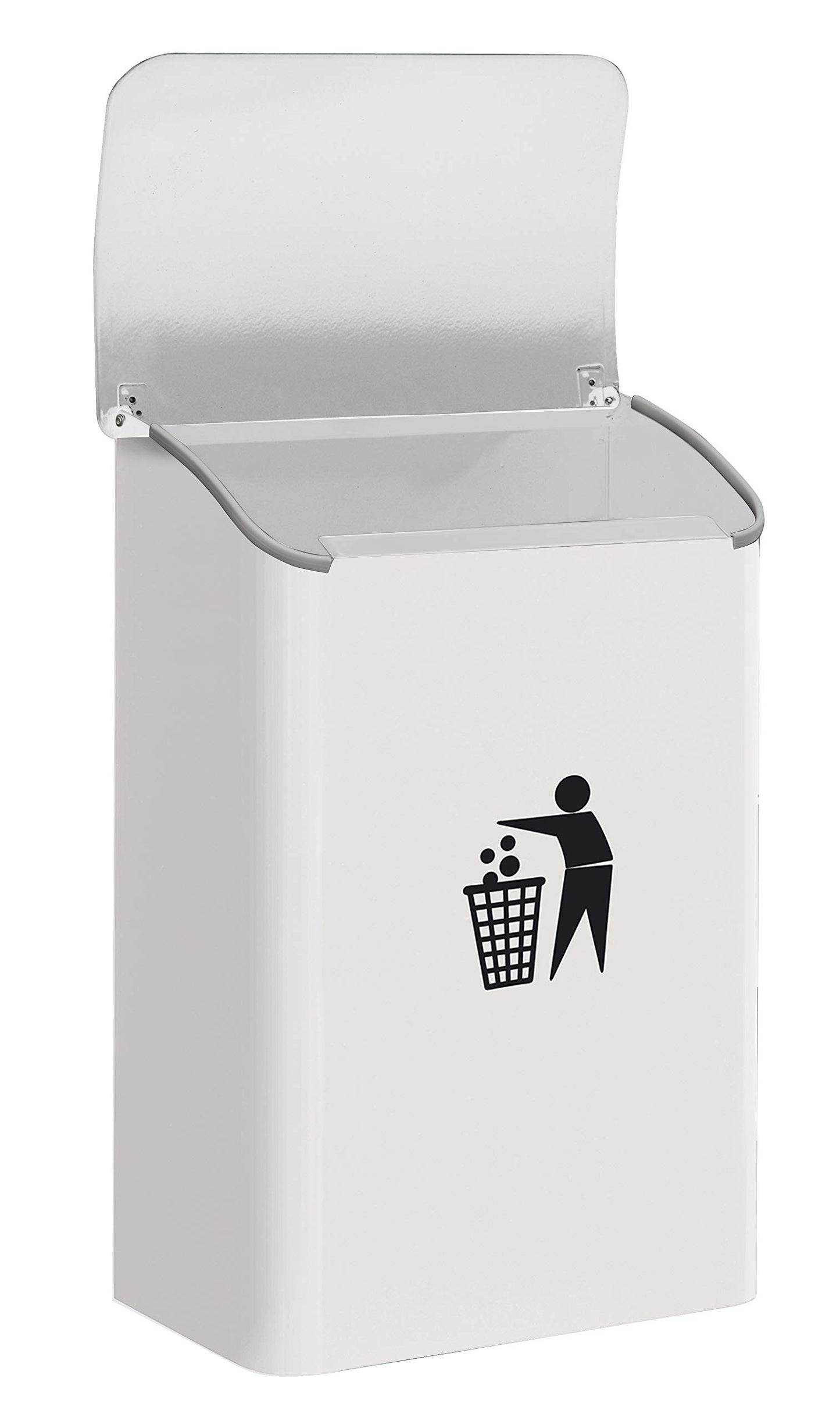 Arregui M283312 E-6101 Wall-Mounted Bin, Colour: White