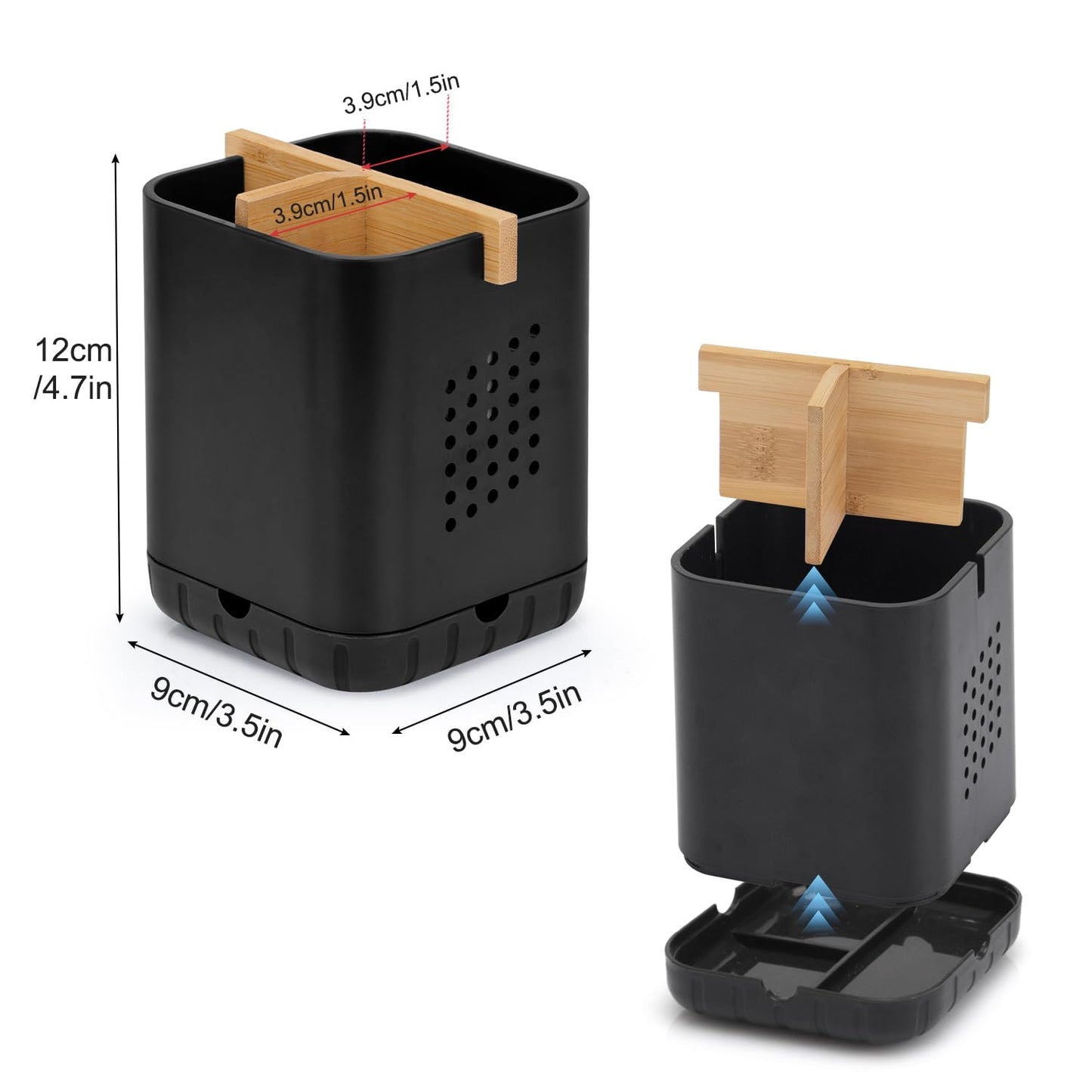 BYUNER Toothbrush Holder Toothbrush Caddy Toothbrush Holders for Bathroom Electric Toothbrush Holder 3 Slots Bathroom Organiser Countertop Storage