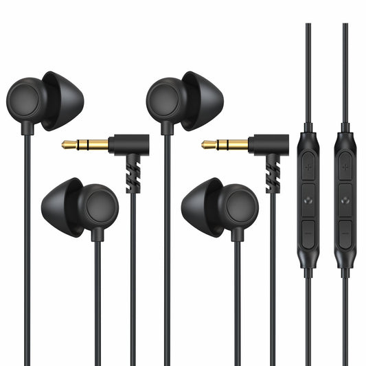 Hearprotek Sleep Earbuds, 2 Pairs Soft Comfortable in-Ear Earphones with mic-Low Profile Noise Reduction Headphones for Sleeping on Side, snoring,